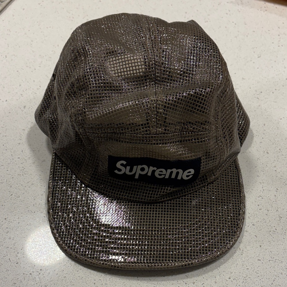 Supreme Shiny Brown Mesh Hat
